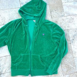 Lilly Pulitzer Kelly green velour hoodie